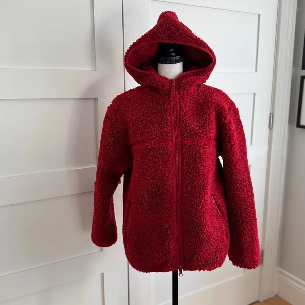 ♥️ Host Pick! ♥️ Aritzia Tna Fleecy Sherpa Swann jacket with hoodie - size M - Picture 2 of 9